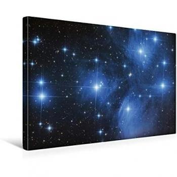 Rochus Hess Plejaden Leinwanddruck 45x30 cm, Offener Sternhaufen in Stier