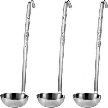 Edelstahl Suppenpfannen Set mit Griff und Gießrand (4 Unzen)