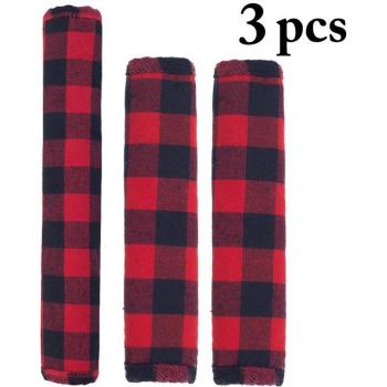 Festive Plaid Kitchen Handle Covers (Set of 3)