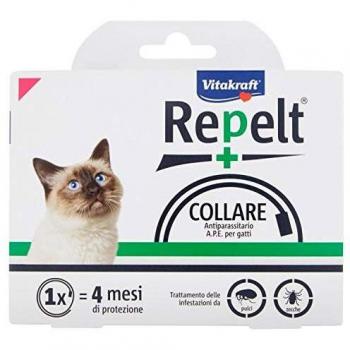 VITAKRAFT REPELT COLLARE GATTO ANTIPARASSITARIO ATTIVO 4 MESI