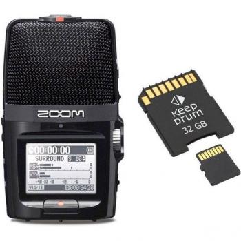 Zoom H2n Digital-Audiorecorder mit 32 GB Speicherkarte