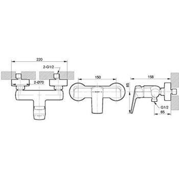 Robinet de douche Bravat Valencia Surface