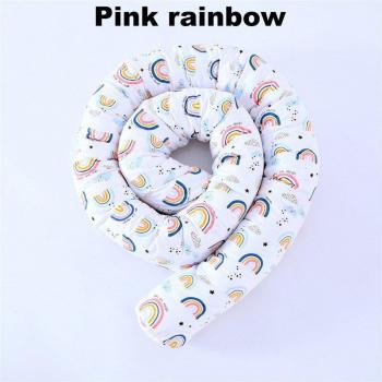 240cm Infant Crib Bumper Cotton Cushion Rainbow Design