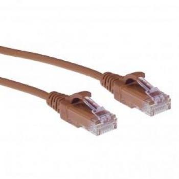ACT Brown 1 meter LSZH U/UTP CAT6 Datacenter Slimline Patch Cable Snagless with RJ45 Connectors (U/UTP, CAT6, 1 m), Netzwerkkabel