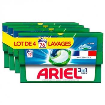 Pods de Lessive Ariel Alpine 76 Lavages