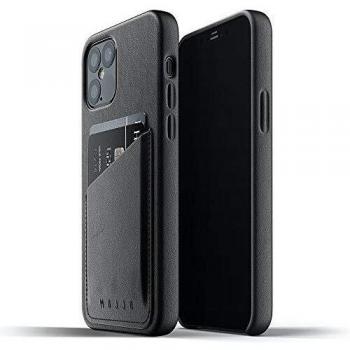 Mujjo iPhone 12 Pro Leder‑Schutzhülle Schwarz – 2‑3 Kartenfächer