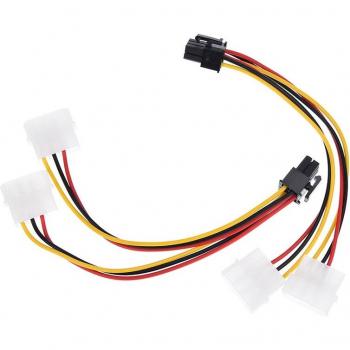 2 pièces rallonge PCI-E 4Pin à 6Pin