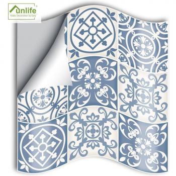 Funlife 25pcs Moroccan Retro Self-Adhesive Wall Tile Sticker