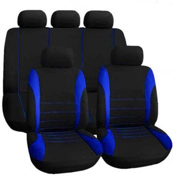 9PCS Universal Car Seat Covers for Cars, Trucks, SUVs & Vans - Red, Blue, Gray