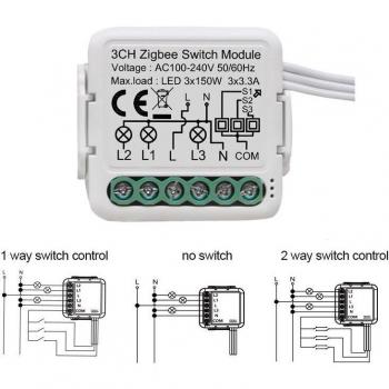 Controlador de Luz Inteligente Netural 1-4 Canales Zigbee