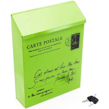 Lockable Outdoor Wall-Mounted Metal Letterbox with 2 Keys