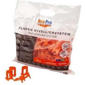 HexPro Fliesennivellierset inkl. Zuglaschen, Keile & Abstandshalter