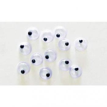 Yeux animés - Noir et Blanc - 5 mm - Paquet de 20
