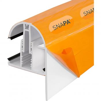 Snapa White Gable Bar with End Cap - 35mm x 2500mm - Easy to Assemble - 10 Pieces