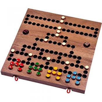 Logoplay Holzspiele Spielesammlung Blockade für 2 bis 4 Spieler, zusammenklappbar