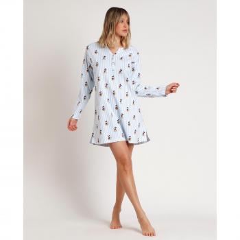 Camisola larga de mujer Disney azul