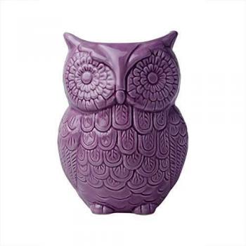 Ceramic Owl Utensil Holder – Purple Delight