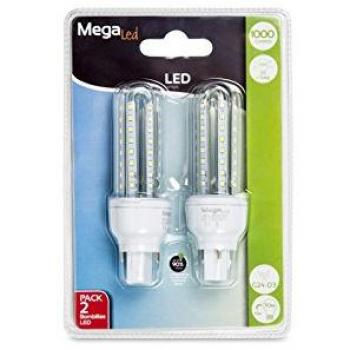 Tubular LED 1000 lm MegalEd 10W G24 D3 4000K