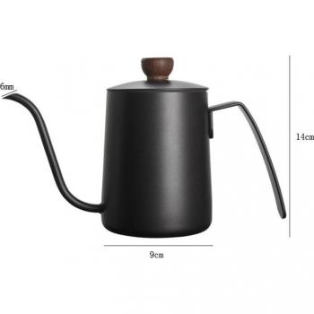 Support café inox 600 ml – pot à couvercle bec de cygne