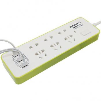 Multifunktionale USB Stromleiste mit 6 Steckdosen und 3 USB-Anschlüssen
