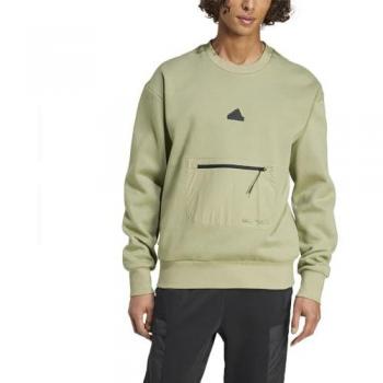 Men’s Adidas City Retreat Green Crew Sweatshirt