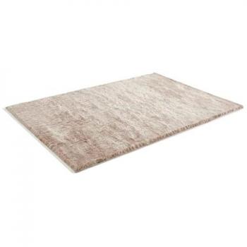 Vente-unique - Tapis shaggy à poils longs ultra doux - 120 x 170 cm - Taupe reflet beige - dolce