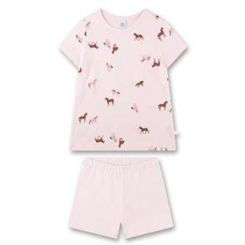Pijamas Sanetta Infantil Rosa Claro-Marrón