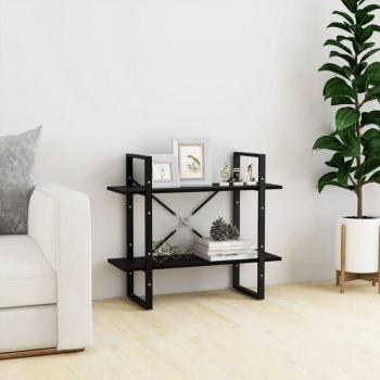 Estantería de madera maciza TORANA 2 niveles 80x30x70 cm