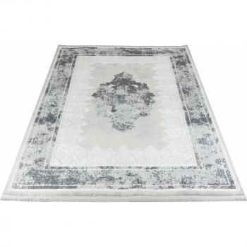 Tapis Vintage Rayé avec Franges 80x150