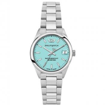 Philip Watch Swiss Made Caribe Urban Women's Watch - Turquoise Dial, Stainless Steel, 100M