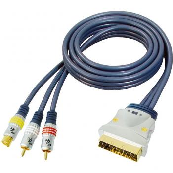 Scart Cinch 5 m – Cavo Video con Supporto S‑VHS