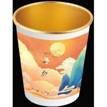 Gold Foil Paper Cups - 50 Pack