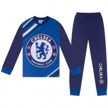 Pyjama Chelsea FC Garçon Long Sublimé Cadeau Officiel Bleu Royal 9-10 Ans