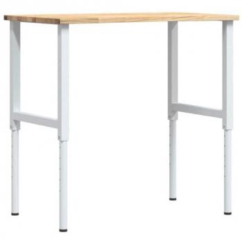 VidaXL Workbench 100x60x(71.5-98) cm Solid Wood Oak