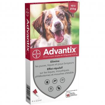 Advantix Moyen Chien Spot-On - 4 pipettes