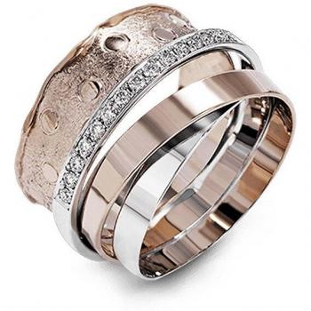 Rose Gold Multilayer Wedding Ring for Women