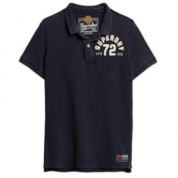 Polo Superdry Homme Vintage Athletic Bleu