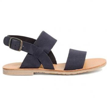 Sandalias Pisamonas de Piel Nobuck con Tiras Anchas – Color Azul Oscuro, Tamaño 29