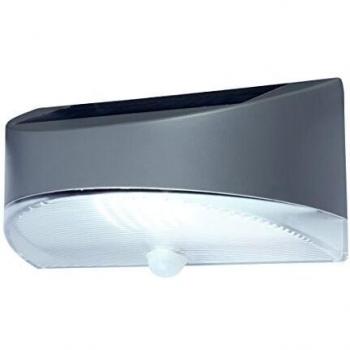 Lutec Solar-Powered Outdoor LED Light Bread, 1.2 W, Light Grey, Size: 22 x 12 cm