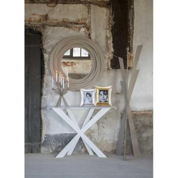 Consolle Entrata Moderno Geometrico Exsodus Zeus 110×35×85 cm, Nero, Ferro