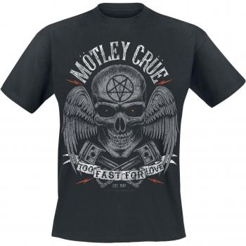 T‑shirt à manches courtes Mötley Crüe « Too Fast For Love Skully » – Noir – Hommes