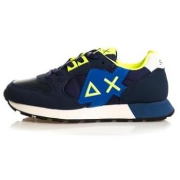 Sun 68 Sneakers Jaki Fluo in pelle sintetica e mesh Blue Navy Taglia 38
