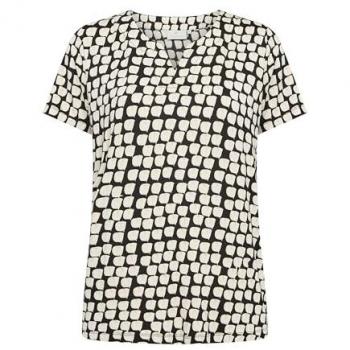 Blusa Mujer Kaffe Bella Negra Blanco
