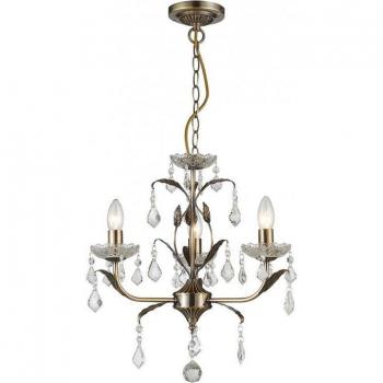 Impex Lighting Evon 3 Light Antique Brass Multi Arm Chandelier