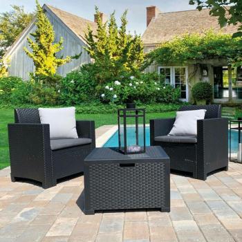 Set Giardino Apis, Salottino Outdoor in Rattan