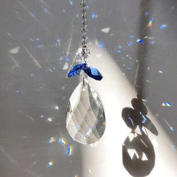 Prismes en verre cristallin facettés de 50mm pour lustre, attrape-soleil et décoration de Noël