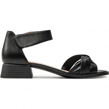 Caprice Talon Bloc Sandales Noires, P.36