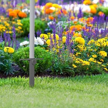 Trivella a Vite per Ombrellone, Puntale in Plastica Grigia, Aste Ø 19-32 mm