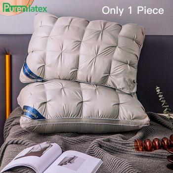 Almohada de Relleno Cómodo Purenlatex, Algodón y Plumas, Tamaño Estándar 48x74cm