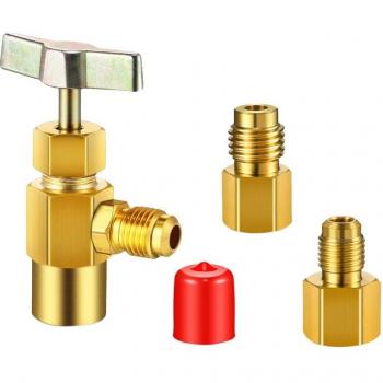 Ouvre-bouteille de réfrigérant avec adaptateur 1/4 et 1/2